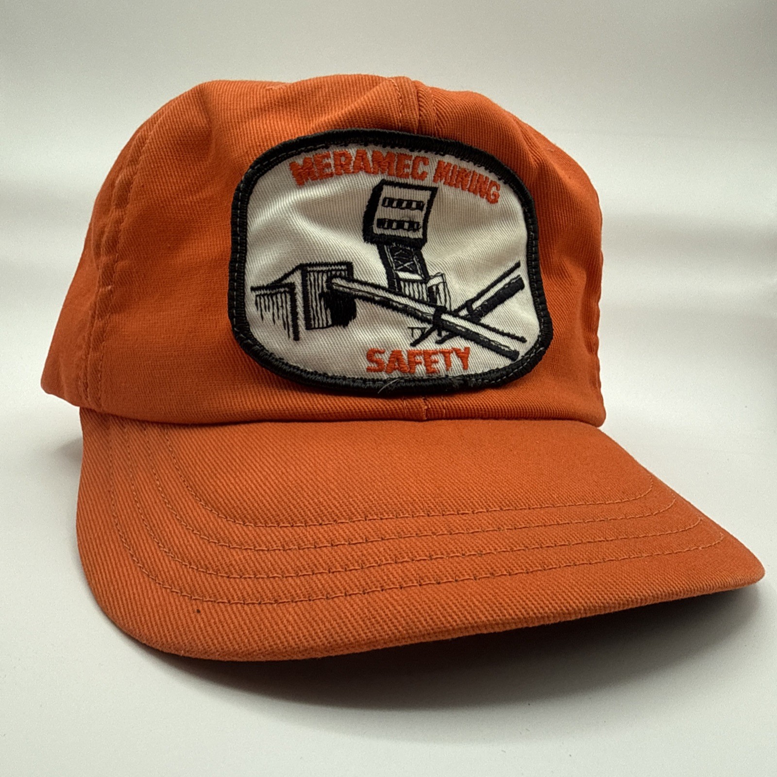 Vintage 1960s 70s Meramec Mining Safety Hat Pea Ridge Mine Missouri Snapback