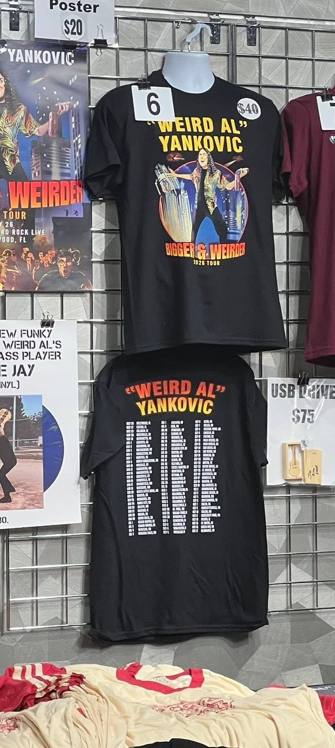 SALE Weird Al Yankovic Bigger And Weirder Tour 2026 Merch Unisex T Shrt