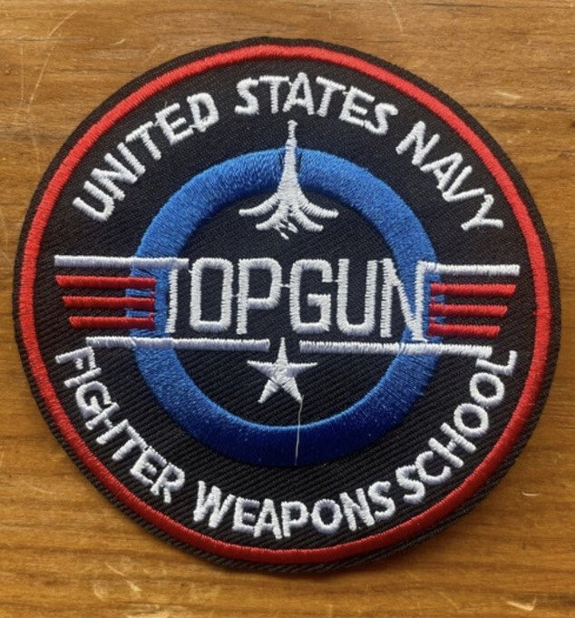 Top Gun Inspired Embroidered Iron On Patch Top Gun Inspired Embroidered Iron On Patch