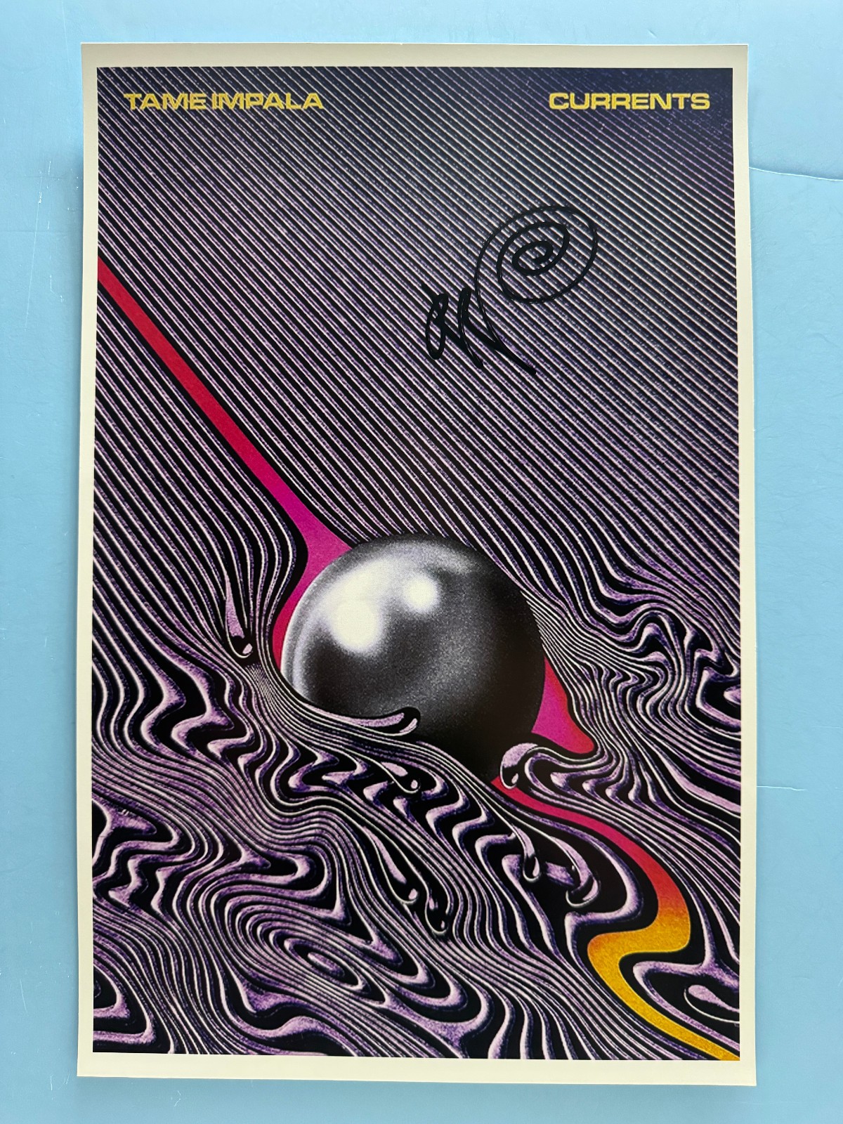TAME IMPALA CURRENTS POSTER 11x17 SIGNED by KEVIN AUTHENTICATED COA 