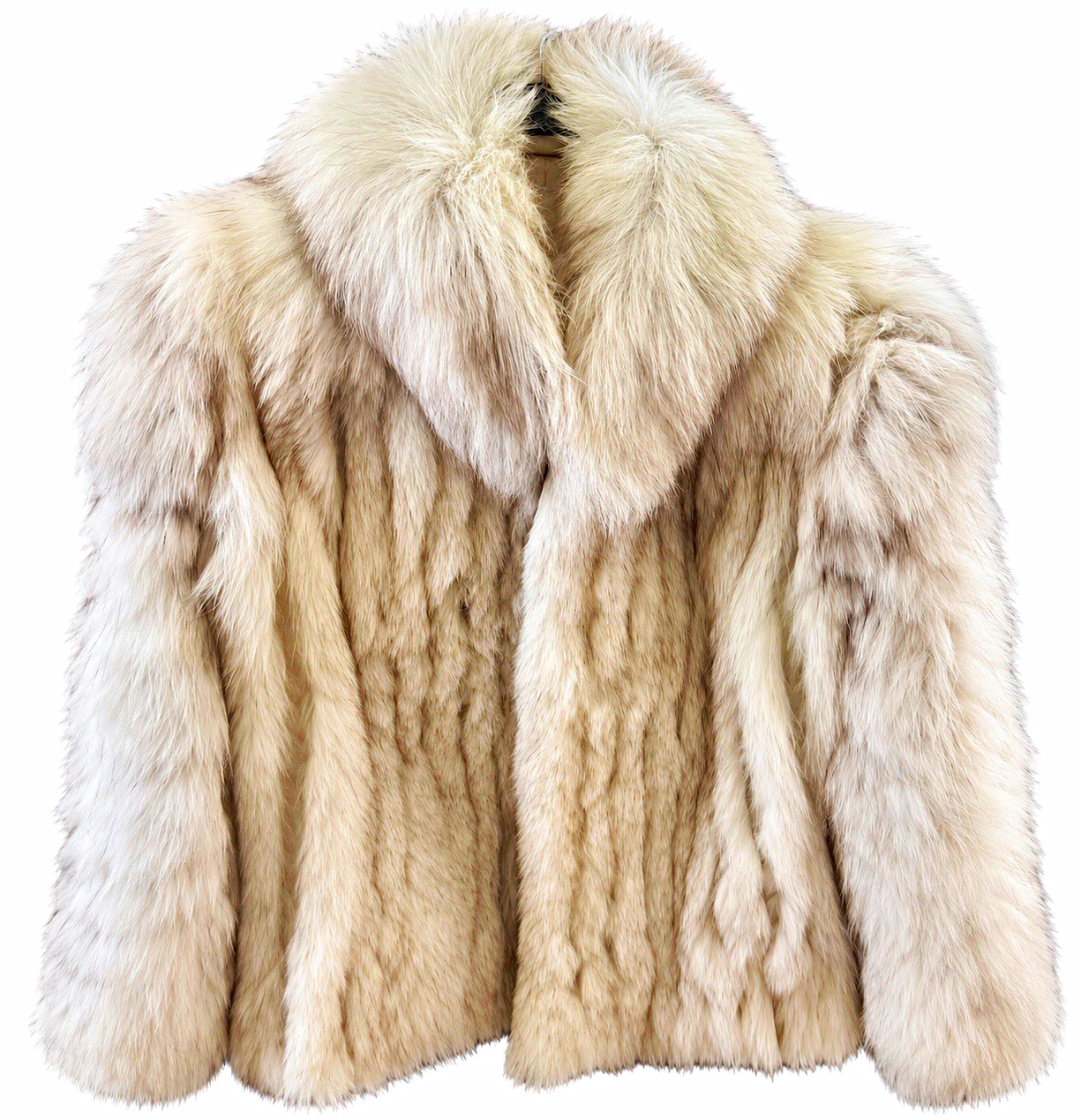 Vintage Saga Fox Genuine Silver Fox Fur Coat Women’s Medium Full Collar Vintage Saga Fox Genuine Silver Fox Fur Coat Women’s Medium Full Collar