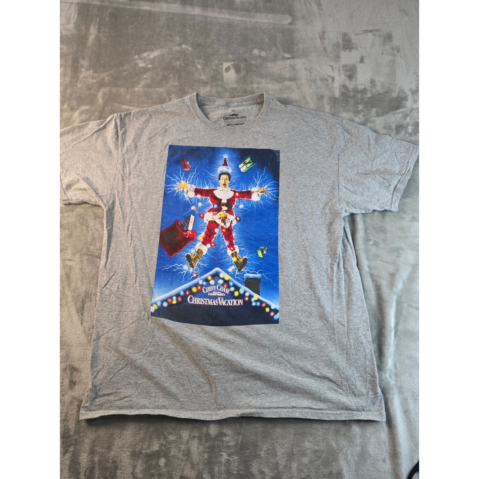 Ripple Junction National Lampoons Christmas Vacation Shirt Mens XL Gray Clark G Ripple Junction National Lampoons Christmas Vacation Shirt Mens XL Gray Clark G