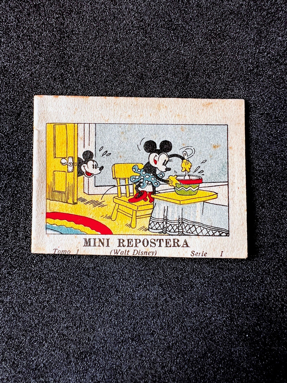 1936 Disney Mickey Mouse Minnie Repostera Calleja Card #1 Set Opener