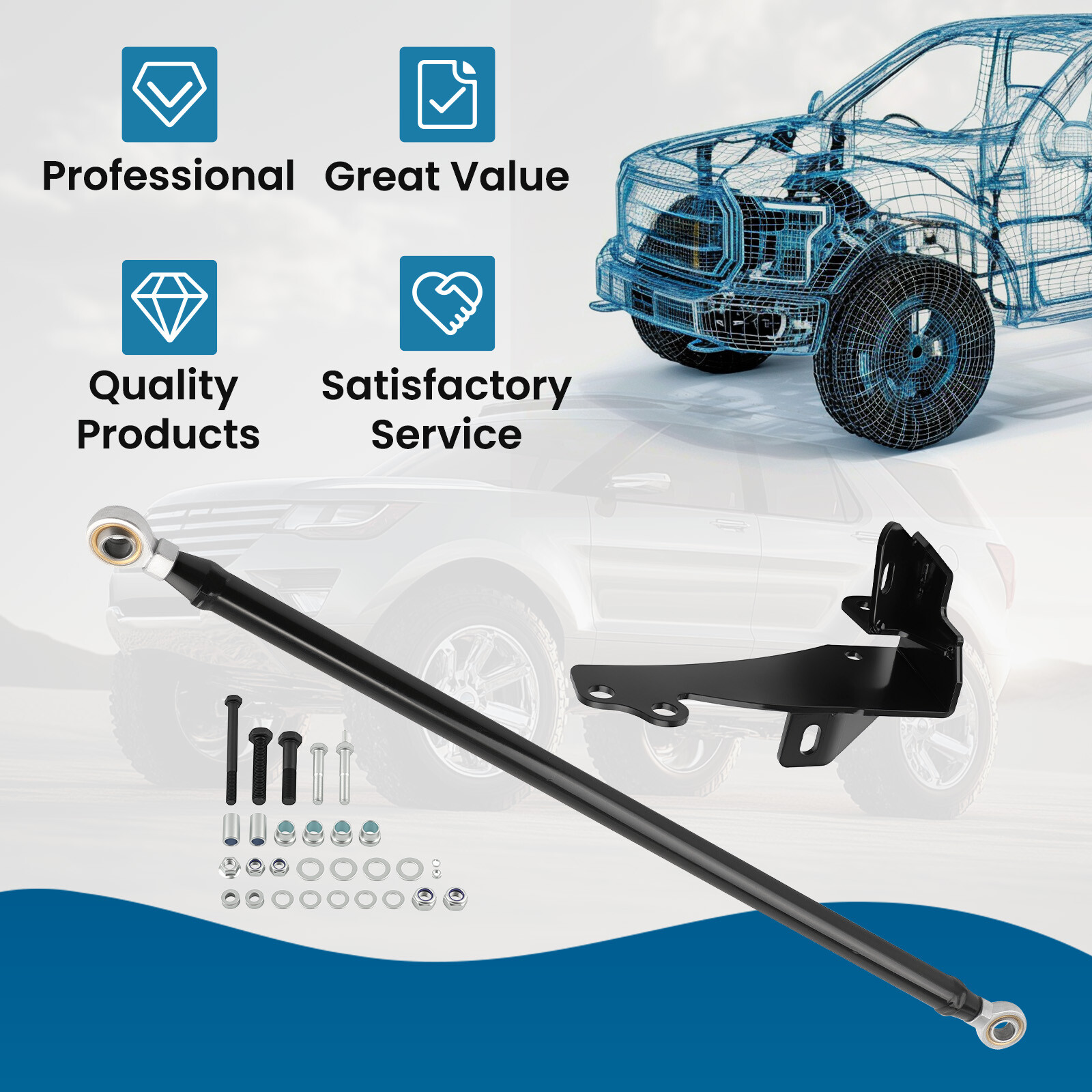 Steel Adjustable Track bar 0\