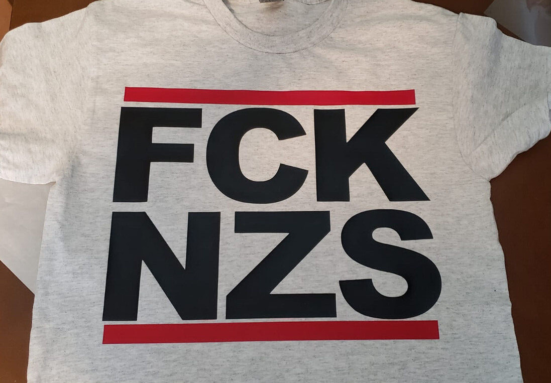 Antifa Antifascist  FCK NZS Protest T shirt tee