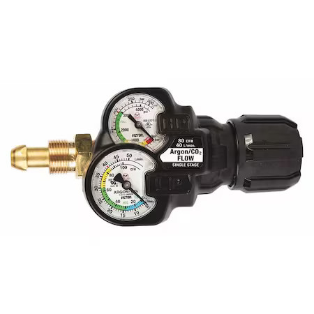 Victor 0781-3641 Flow Gauge Regulator, Argon, Carbon Dioxide, Single Stage,
