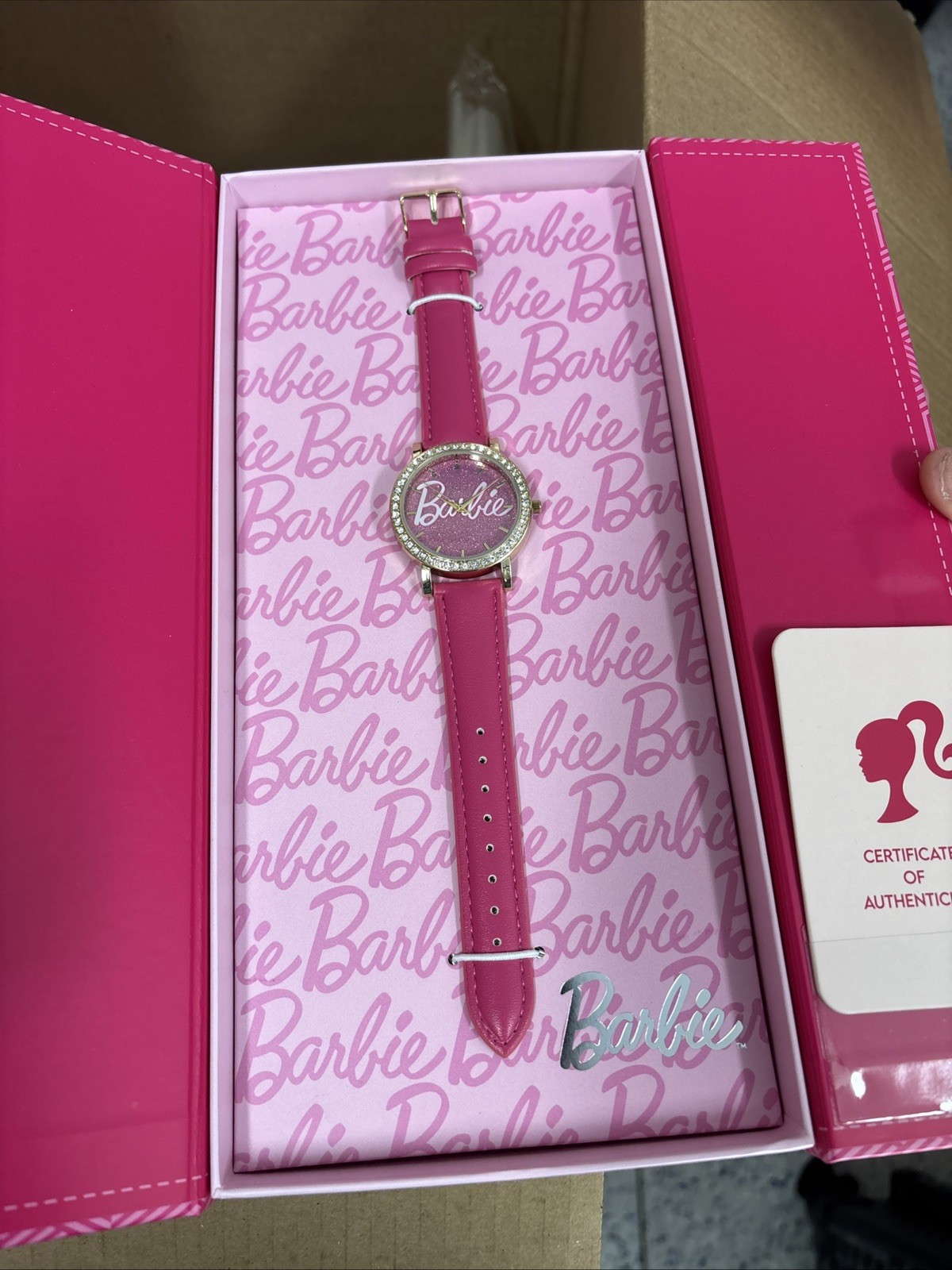 Women's Barbie Glitter Dial Blac Strap Watch LE Of Only 1000 Made Silvertone COA Women's Barbie Glitter Dial Blac Strap Watch LE Of Only 1000 Made Silvertone COA