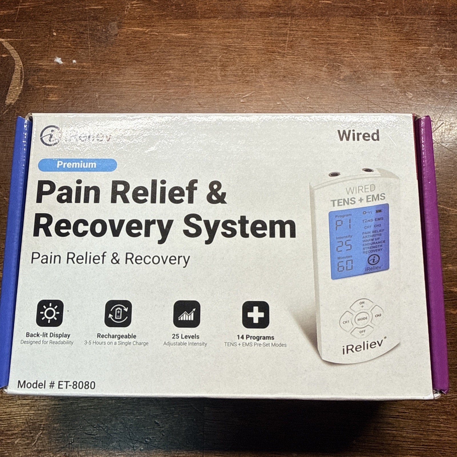 iReliev TENS Unit + EMS 14 Therapy Modes Premium Pain Relief and Recovery System