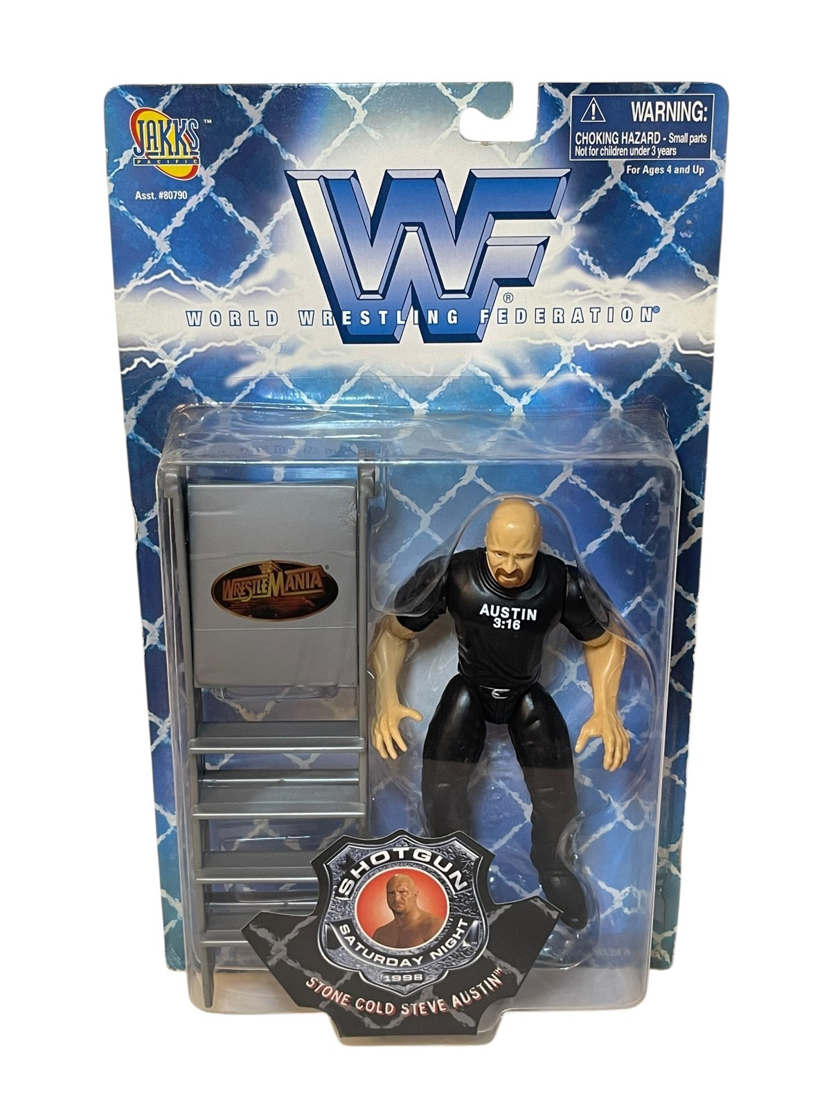 1998 WWF Jakks SHOTGUN SATURDAY NIGHT Stone Cold Steve Austin 6