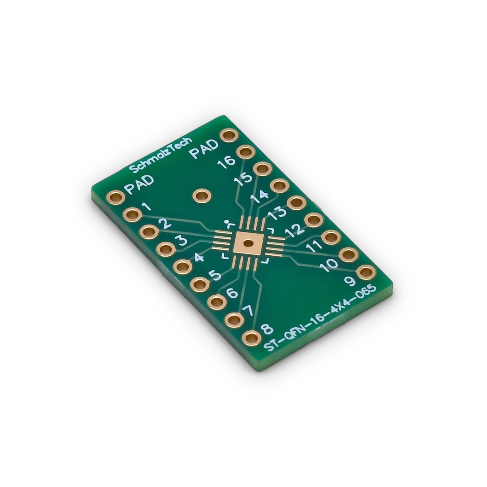 QFN-16, 4mm x 4mm, 0.65mm Pitch SMD to DIP Adapter, ST-QFN-16-4X4-065, 3 Pieces QFN-16, 4mm x 4mm, 0.65mm Pitch SMD to DIP Adapter, ST-QFN-16-4X4-065, 3 Pieces