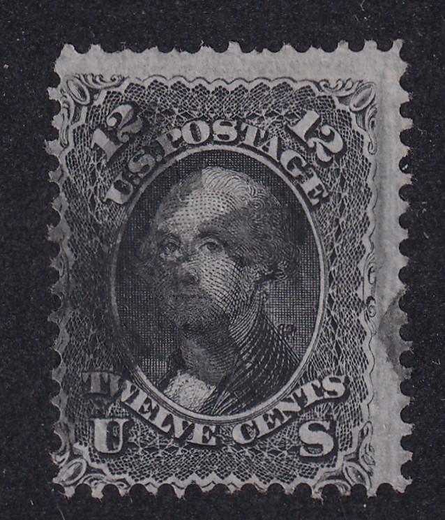 MATT'S STAMPS US SCOTT #97 GEORGE WASHINGTON 12-CENT 1867 F-GRILL, USED CV$260
