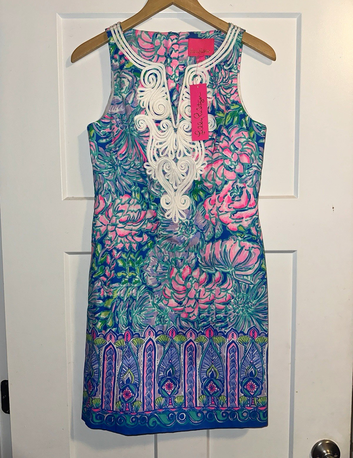 Lilly Pulitzer Shift Dress Women’s 2 Multicolor Floral Sleeveless Back Zip