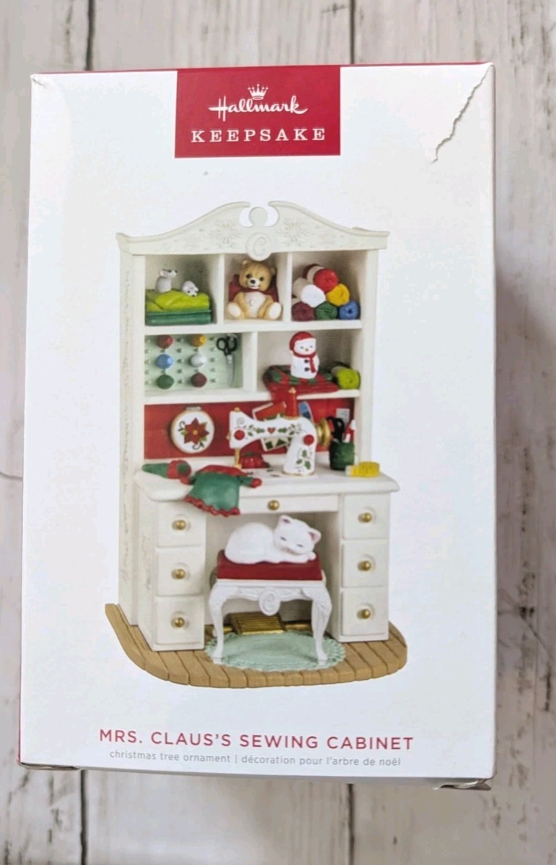 Hallmark 2022 Mrs Claus's Sewing Cabinet Artist Event Exclusive w/2 signatures