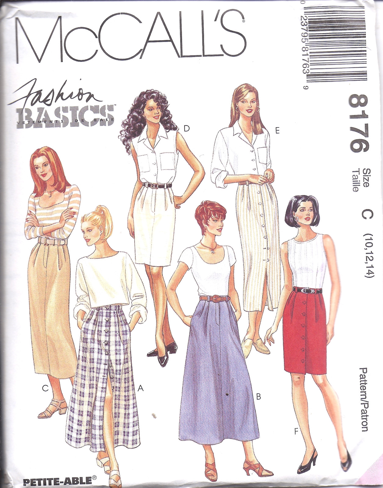 8176 UNCUT SEWING McCalls Pattern Misses Skirt 2 lengths OOP SEW FF