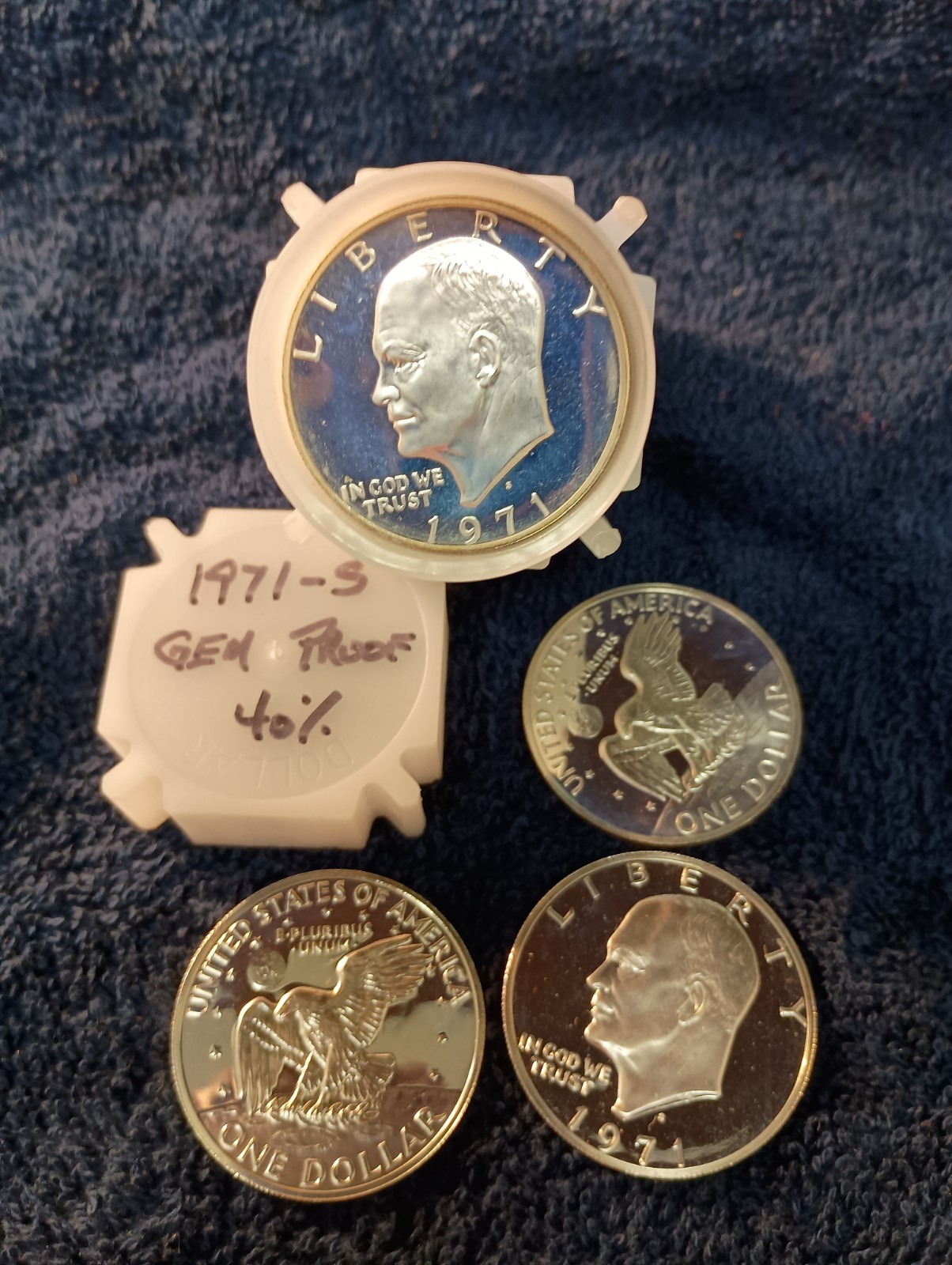 1971-S 40% Silver Proof Eisenhower Ike Dollars 20 Coin Roll