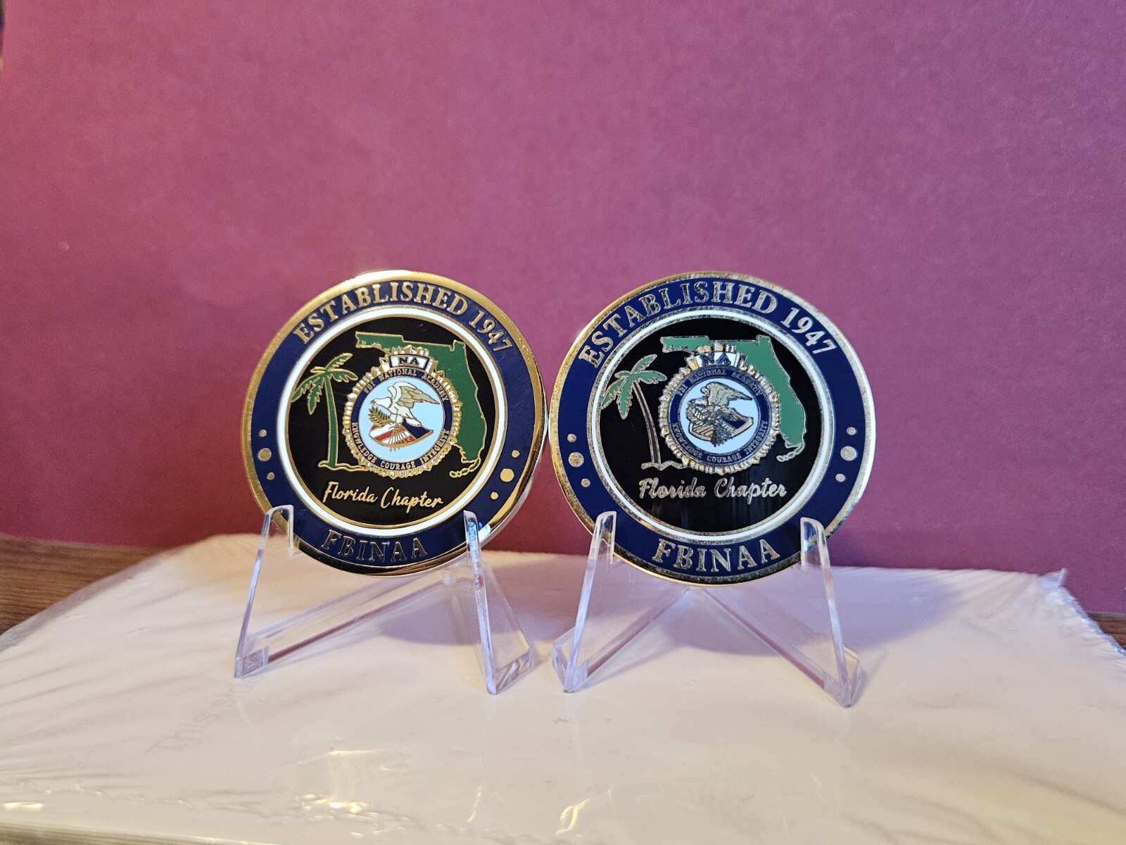 FBINA Florida Chapter 2 Coin Set Federal Police Challenge Coins FBINA Florida Chapter 2 Coin Set Federal Police Challenge Coins