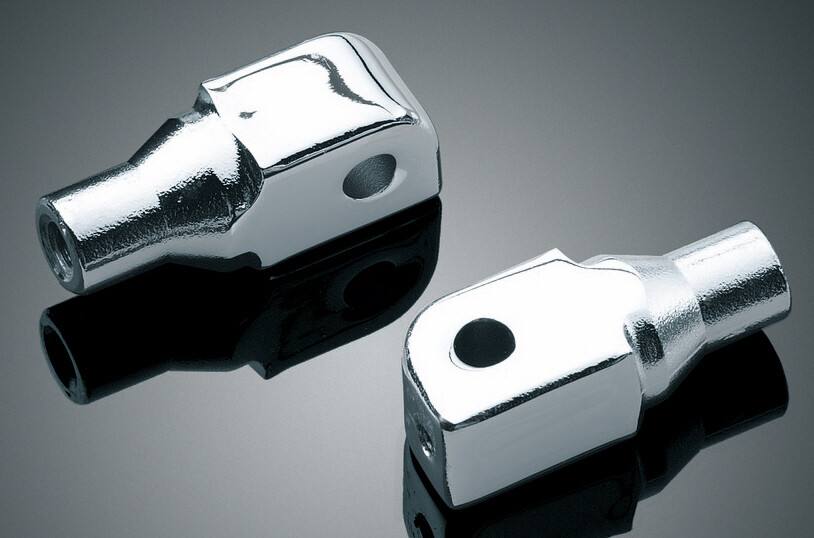 Kuryakyn 8802 Tapered Peg Adapters for Honda, Suzuki, Triumph & Yamaha, Chrome
