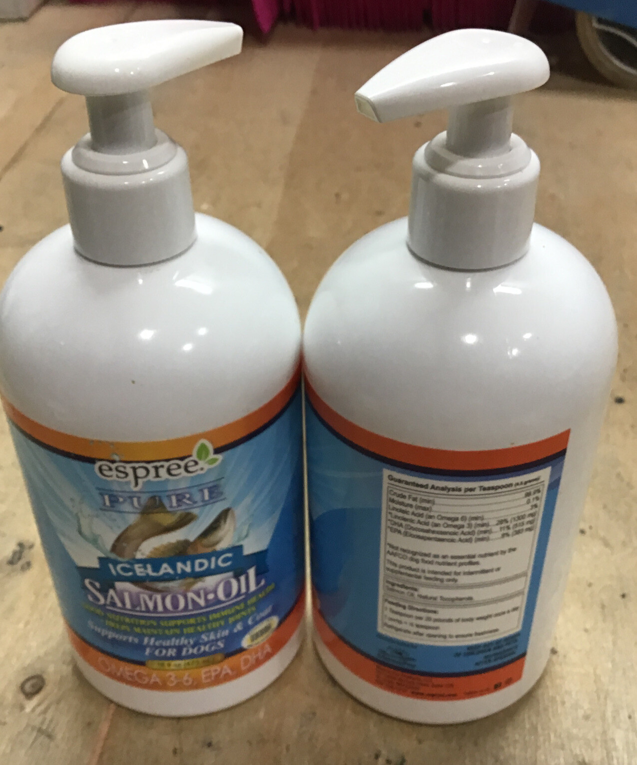 2 X Espree Wild Salmon Oil for dogs 16 OZ 473 ml EXP 08/26 SKIN HEALTH pump 2 X Espree Wild Salmon Oil for dogs 16 OZ 473 ml EXP 08/26 SKIN HEALTH pump