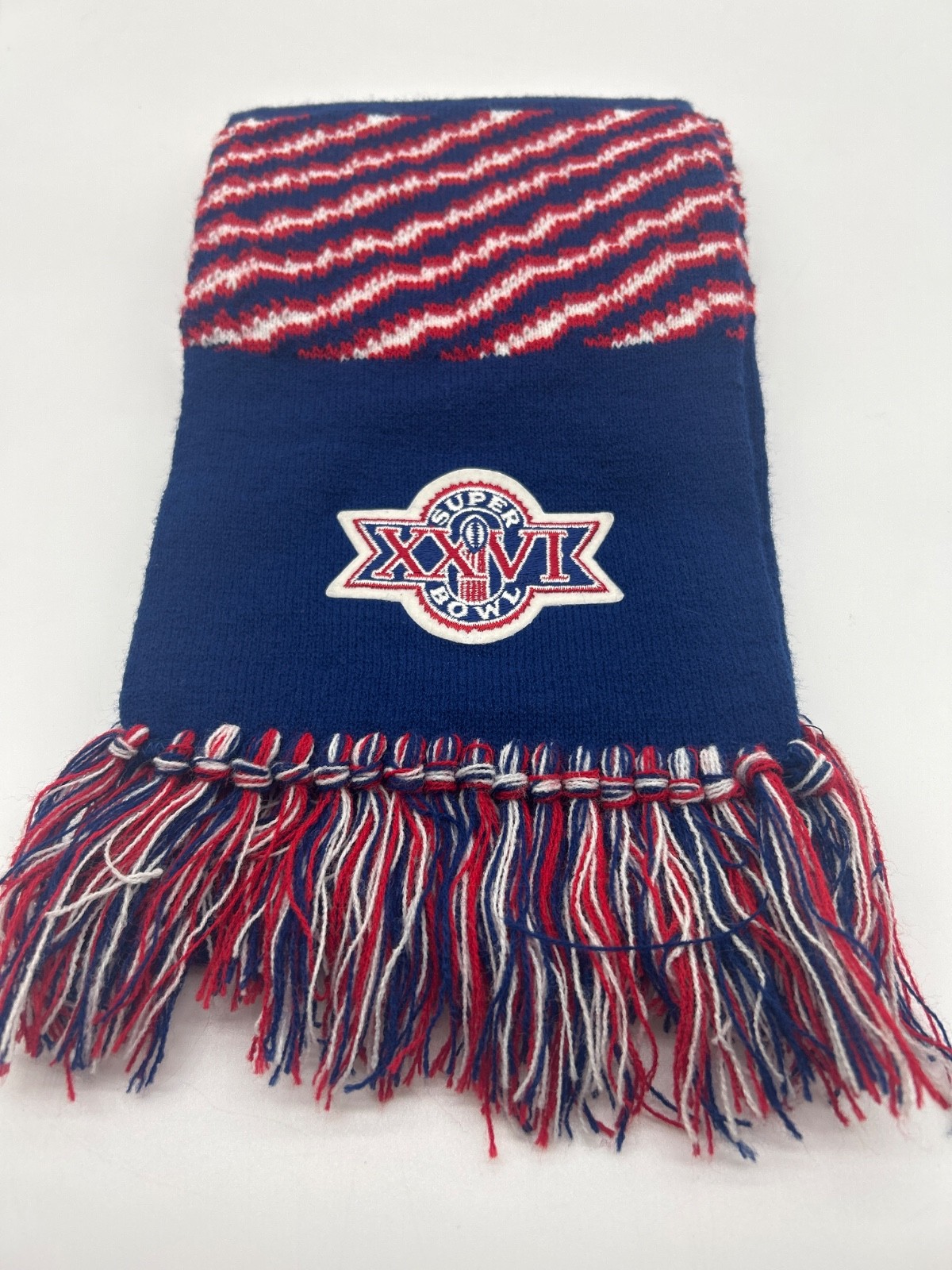 Vintage 1992 Zubaz Super Bowl 26 Scarf