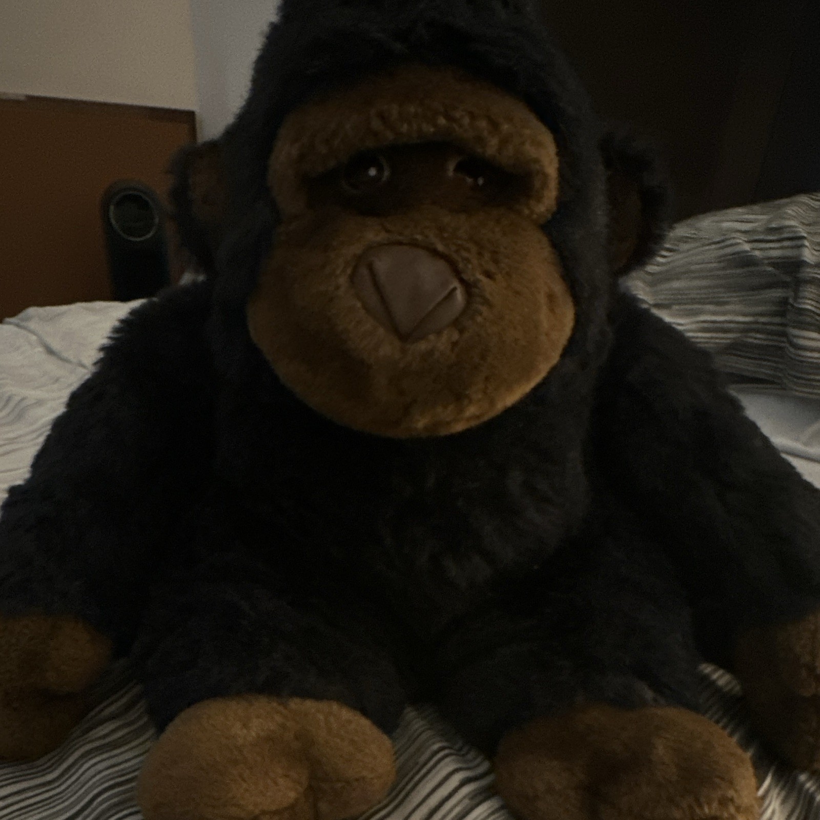 Cuddle Wit Plush Furry Gorilla Ape Monkey Brown & Black with Vinyl Nose Vintage Cuddle Wit Plush Furry Gorilla Ape Monkey Brown & Black with Vinyl Nose Vintage