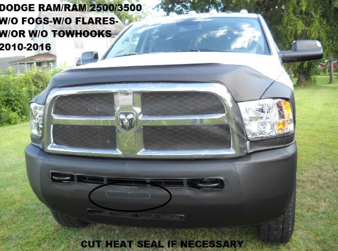 Lebra Front End Mask Cover Bra Fits 2010-2018 Dodge Ram  2500 & 3500 w/o fogs