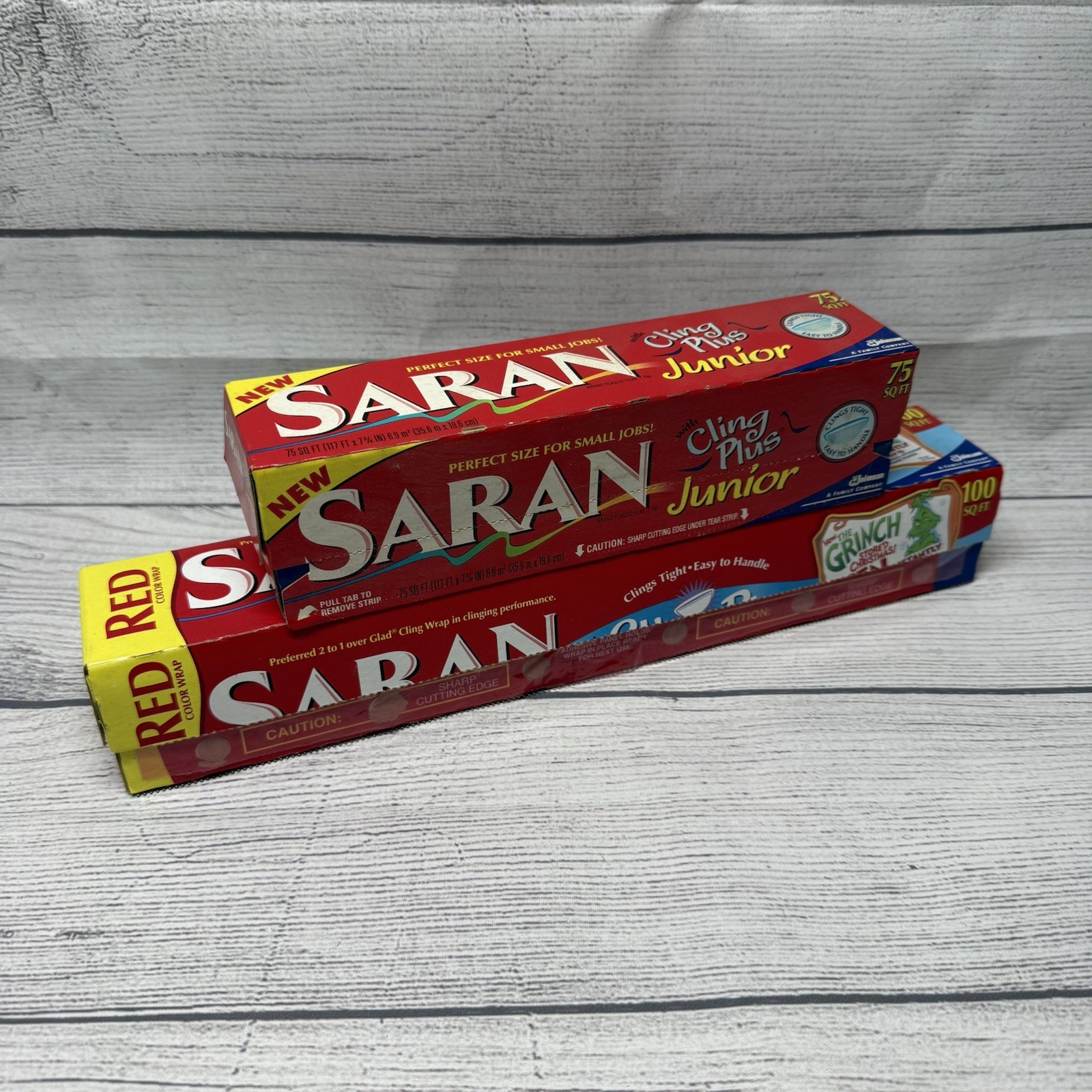 Vintage Saran Wrap Cling Plus 90’s RED Regular And Junior Movie Prop - Rare