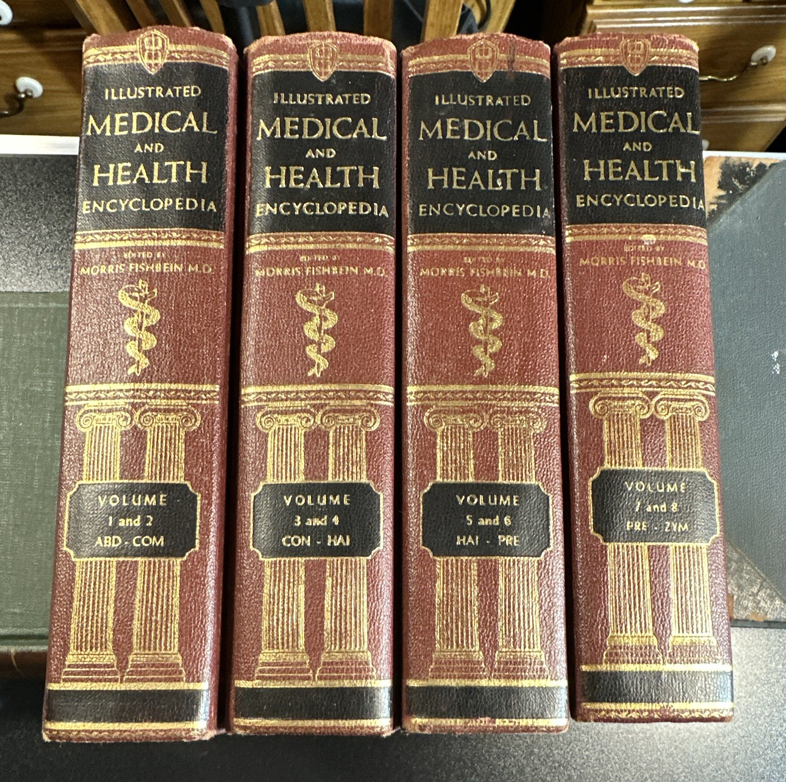 VINTAGE 1959 Illustrated Medical & Health Encyclopedia COMPLETE 4Vol Set