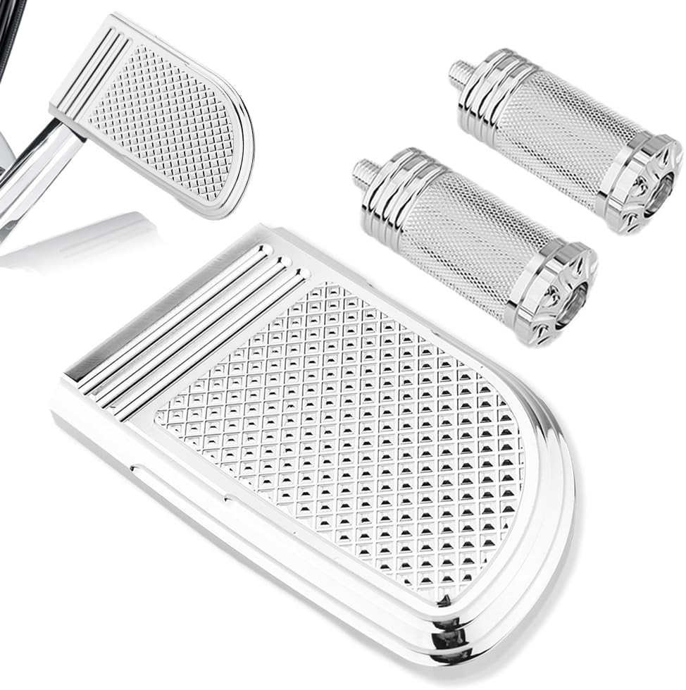 Chrome Brake Pedal Pad & Shifter Pegs for Harley Touring Softail Road King