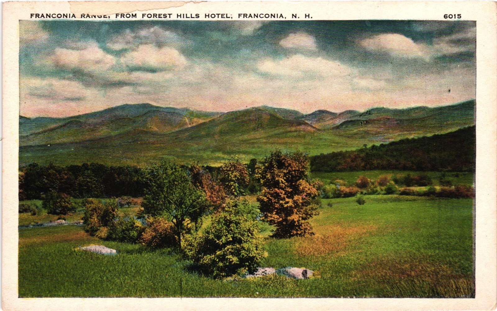 Franconia Range From Forest Hills Hotel New Hampshire NH c1920 Vintage Postcard Franconia Range From Forest Hills Hotel New Hampshire NH c1920 Vintage Postcard