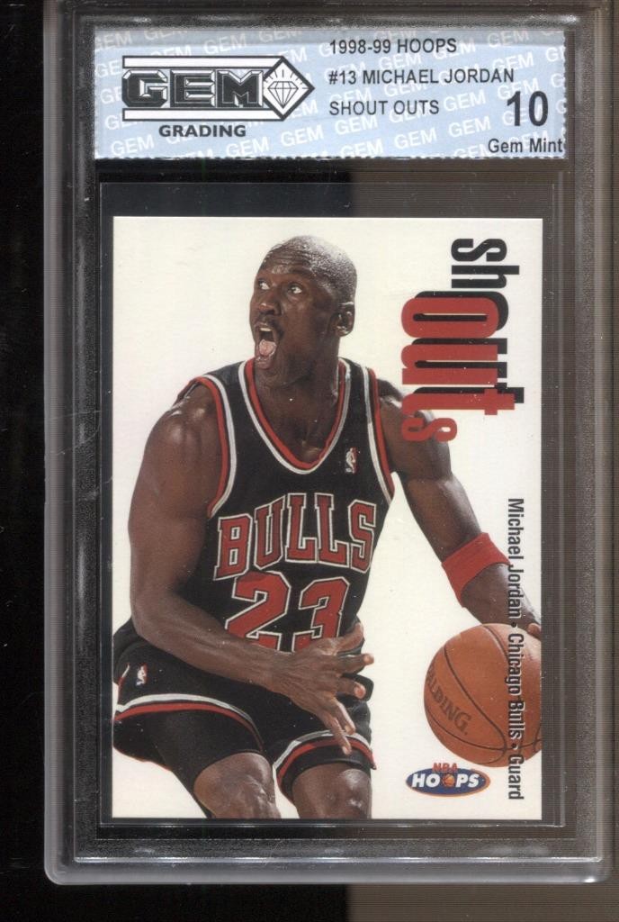 1998-99 Michael Jordan Hoops Shout Outs #13 Gem Mint 10 Bulls GOAT HOF MVP