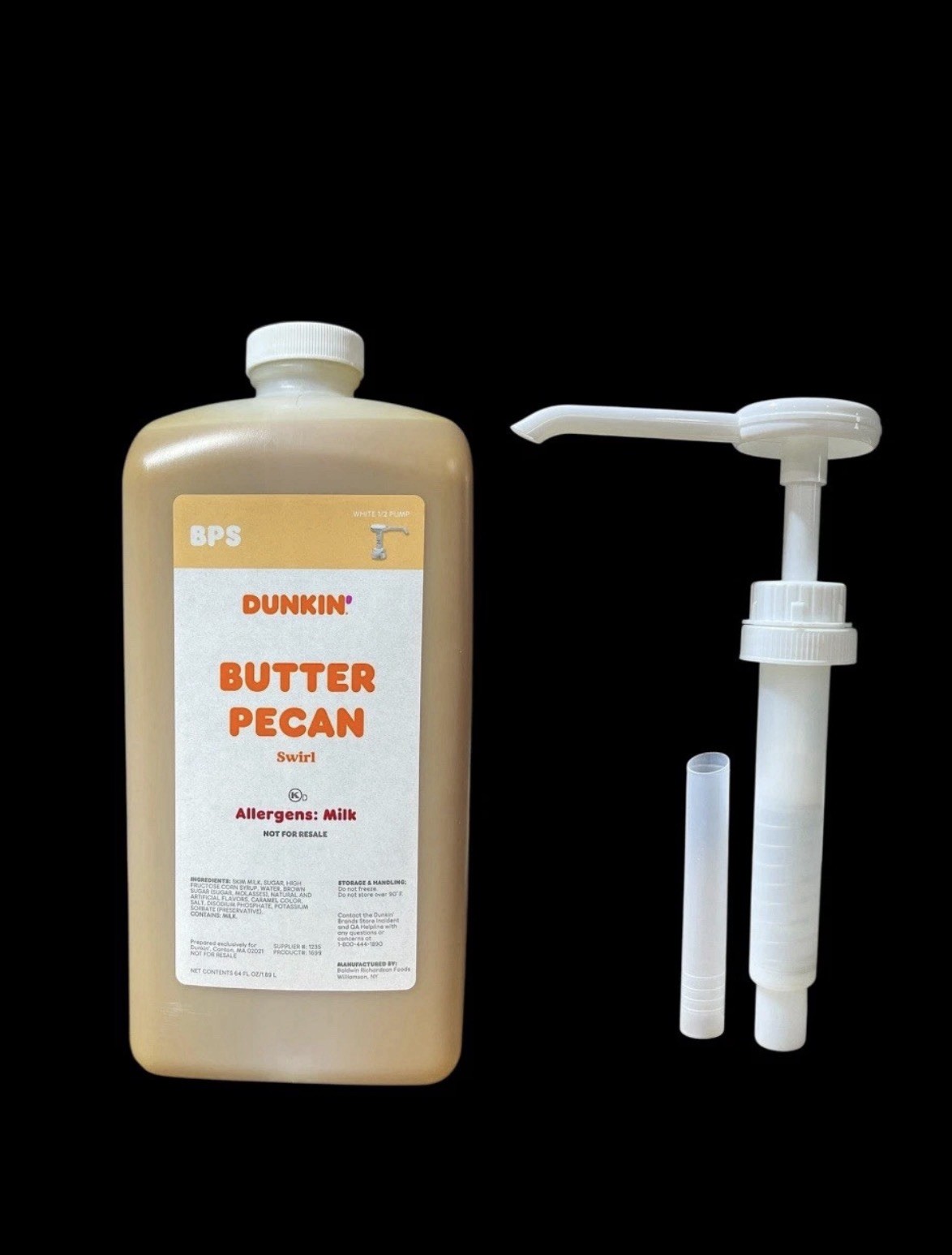 Dunkin Butter Pecan Swirl 64 OZ Jug With Pump Exp April 2027+
