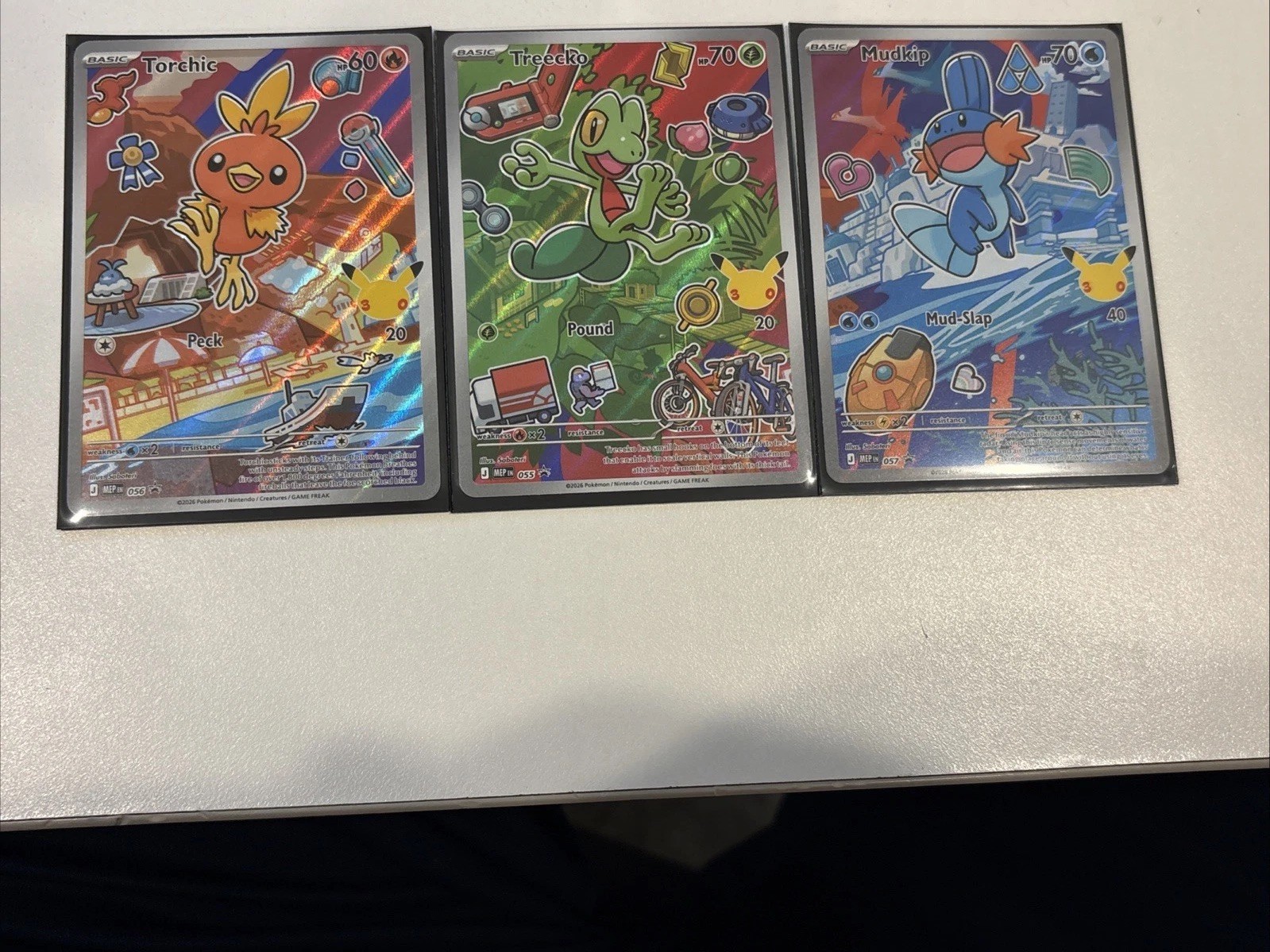 SERIES 3 First Partner Illustration Full Set Hoenn Gen 3 TREECKO MUDKIP TORCHIC