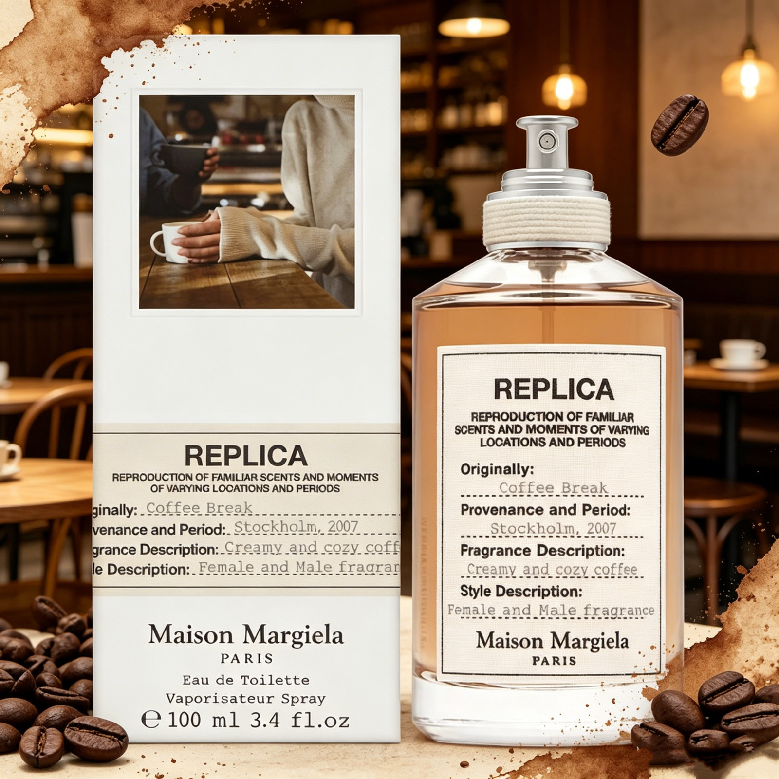 Maison Margiela Replica Coffee Break Unisex Eau de Toilette 3.4oz New Sealed Box