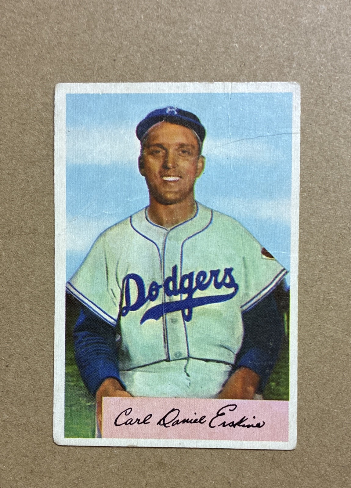 1954 Bowman #10 - Carl Erskine (Lower Grade) (Free Ship) 1954 Bowman #10 - Carl Erskine (Lower Grade) (Free Ship)