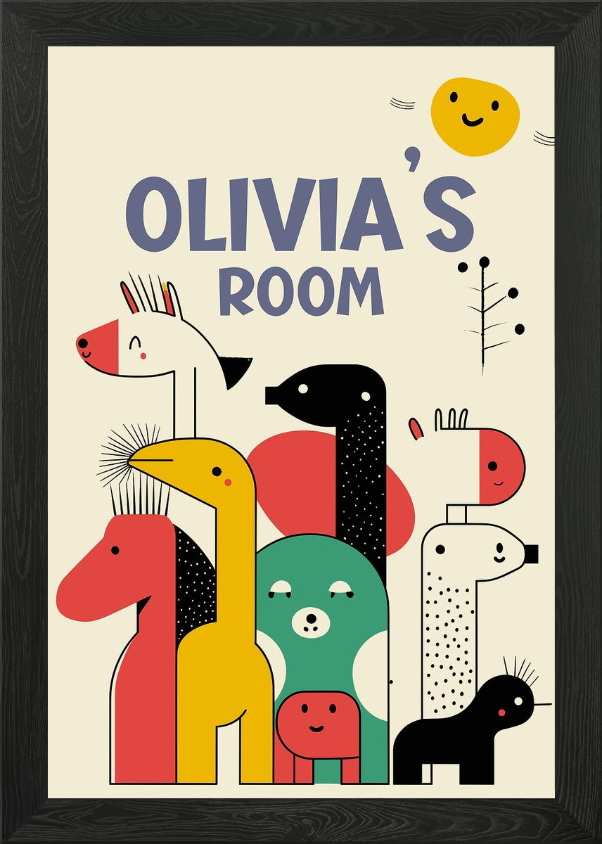 Olivia\'s Room Animal Art Framed Wall Art Poster Print Picture Olivia\'s Room Animal Art Framed Wall Art Poster Print Picture