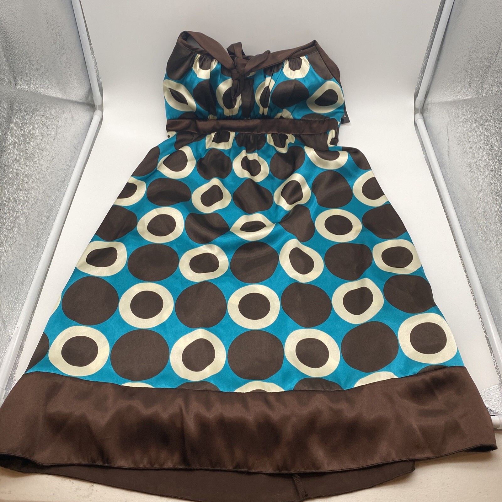 Trixxi Blue Brown and Ivory Dress Size 5