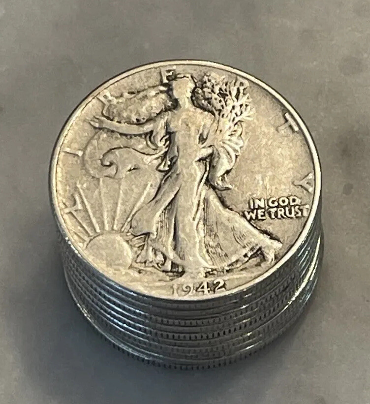 Walking Liberty Half Dollar [Lot of 10] - 90% Silver Choose How Many Lots of 10