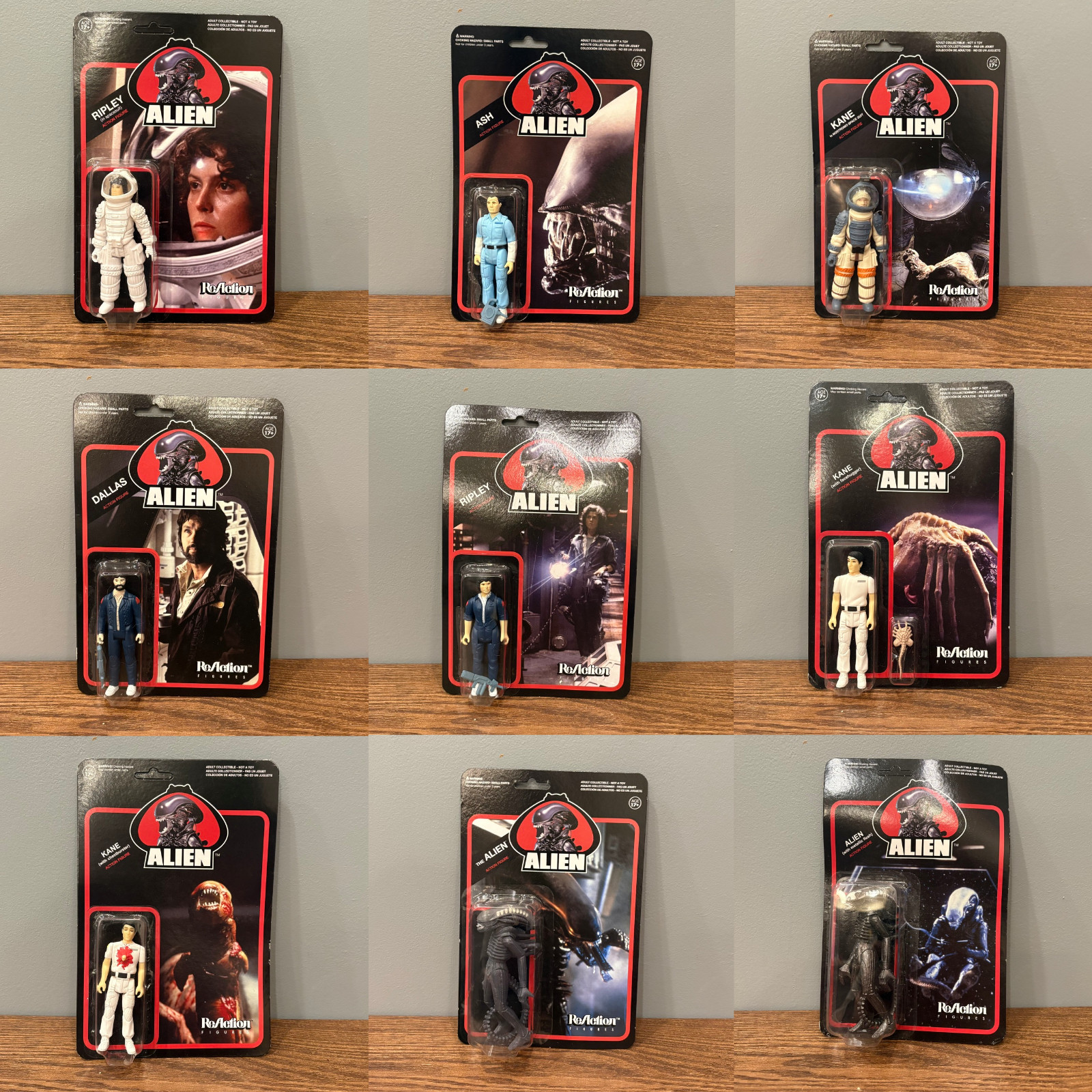 Funko Super7 ReAction Figures ALIEN Lot of 9 - MOC Sealed Ripley Kane Dallas Ash