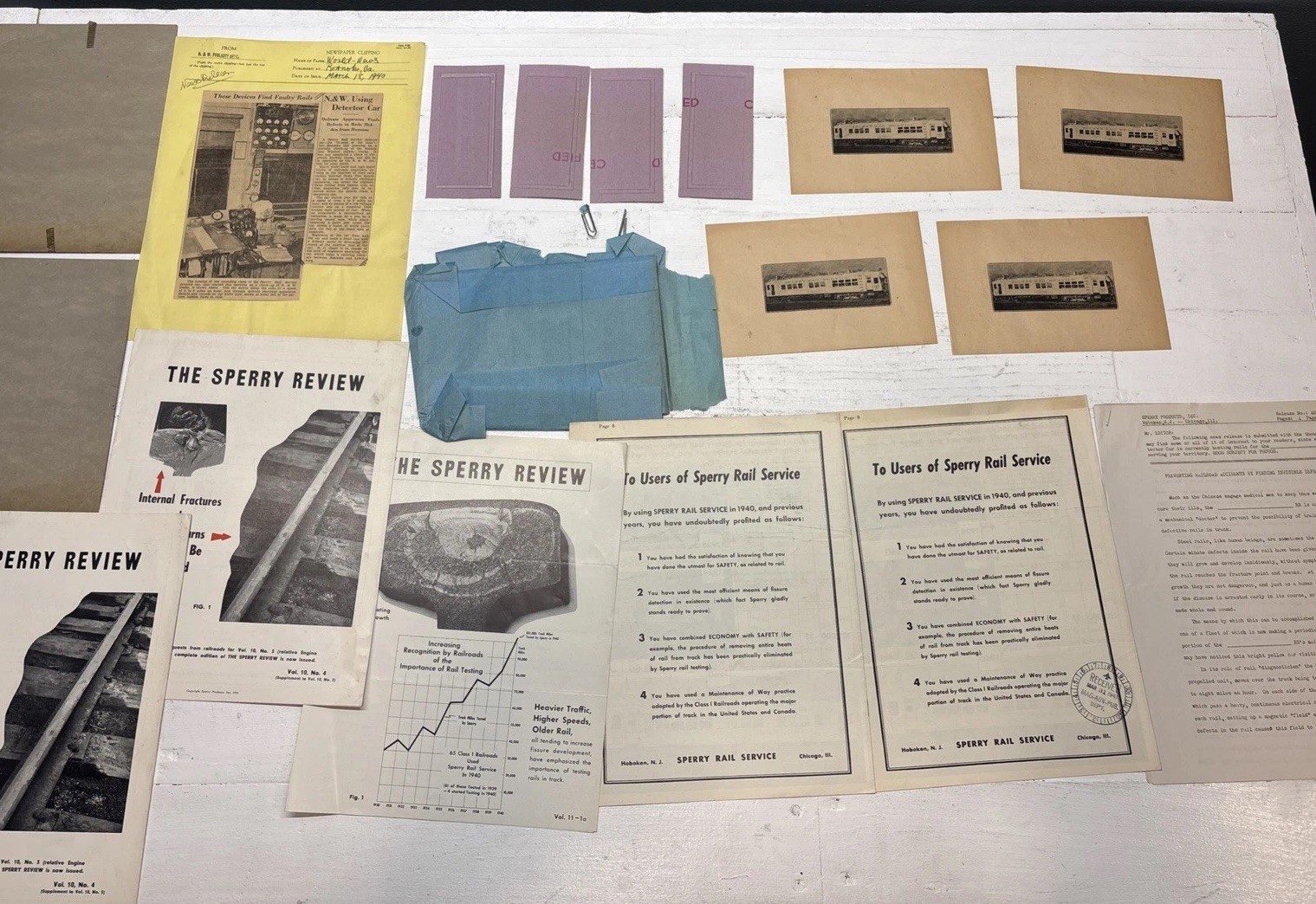Vintage 1941 N&W Norfolk Western Sperry Rail Detector Car Review, Mats & Proofs