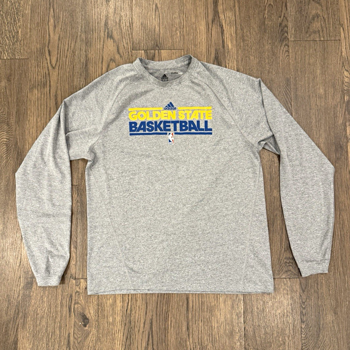 adidas Golden State Warriors NBA Team Issued Basketball Long Sleeve Shirt Large adidas Golden State Warriors NBA Team Issued Basketball Long Sleeve Shirt Large