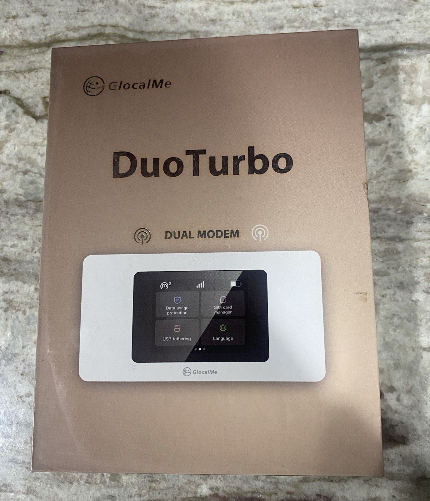 GlocalMe DuoTurbo 4G LTE Portable Dual Modum WiFi HotspotTouch Screen SEALED