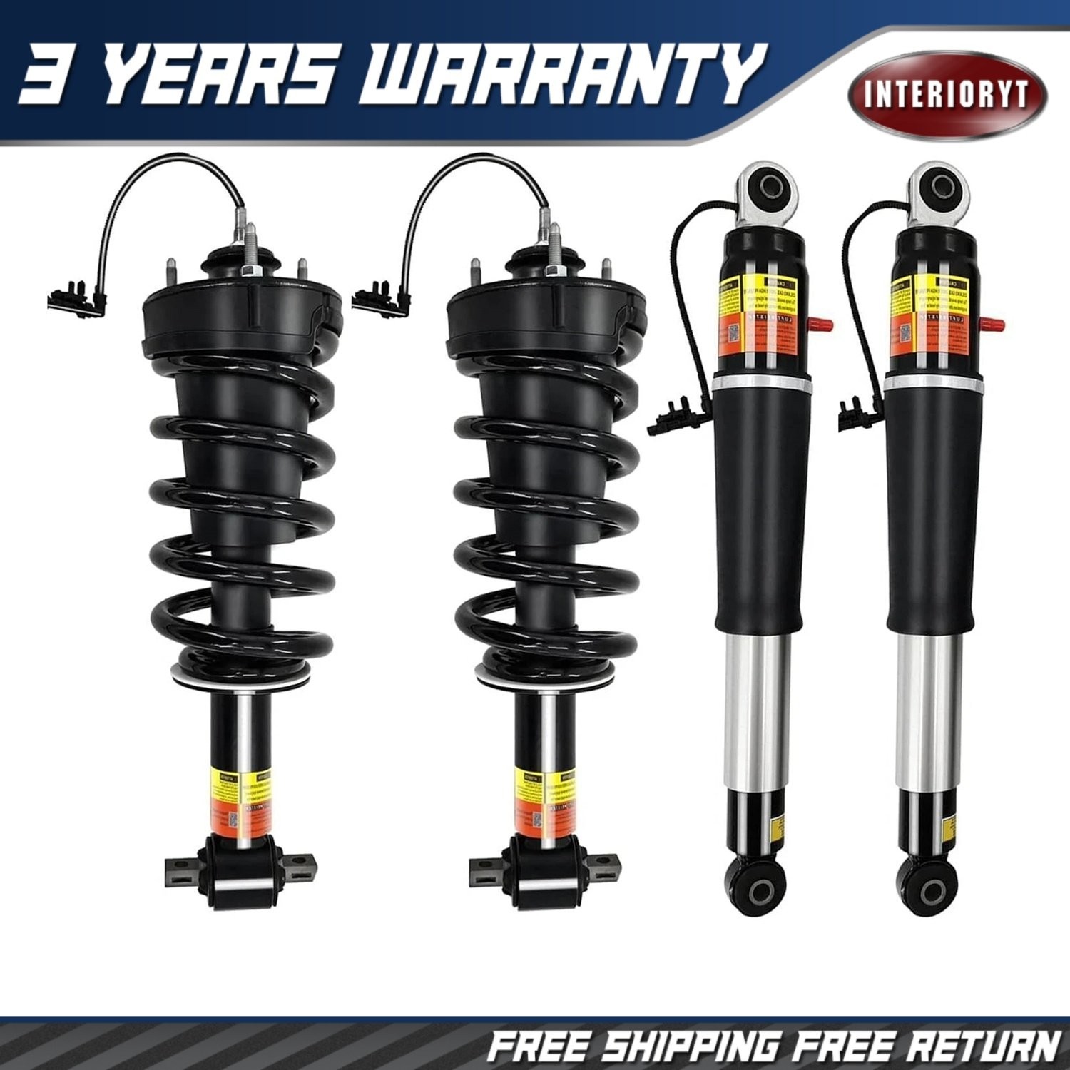 FRONT Strut Assy + REAR shock Absorber for 2015-20 Escalade Suburban Tahoe Yukon
