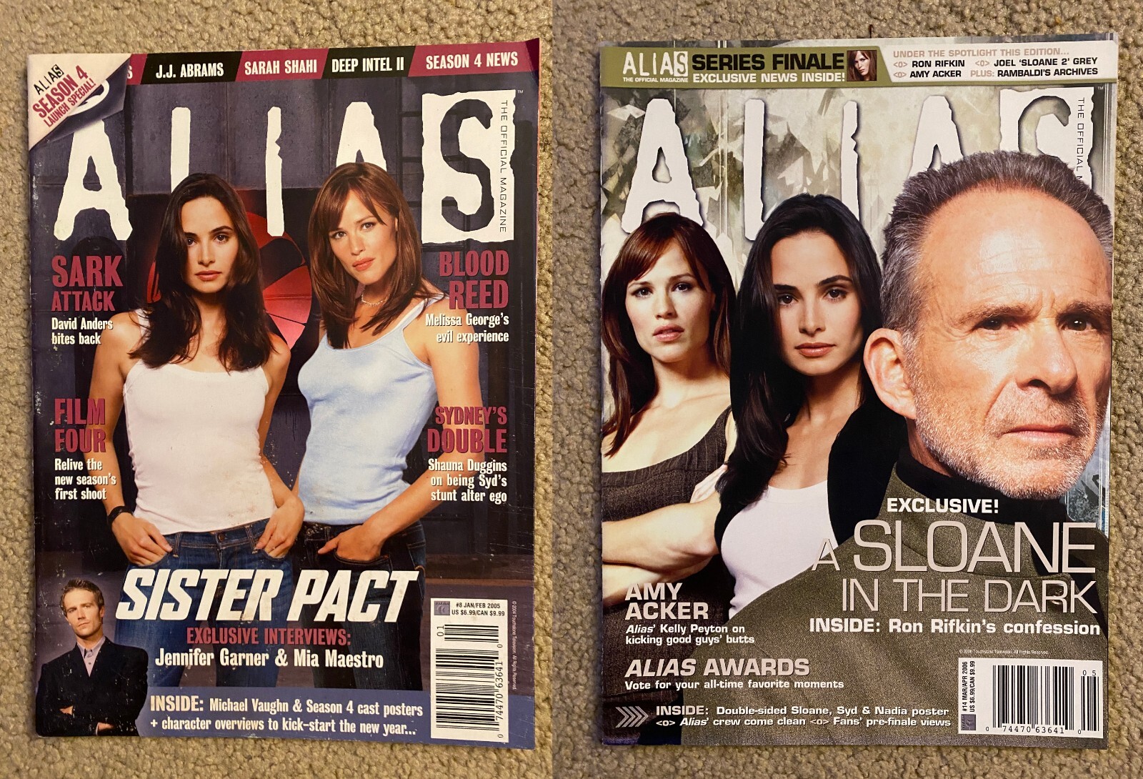 Alias TV Show Official Magazine #8/14 2005/2006: Sister Pack/Sloane In Dark lot