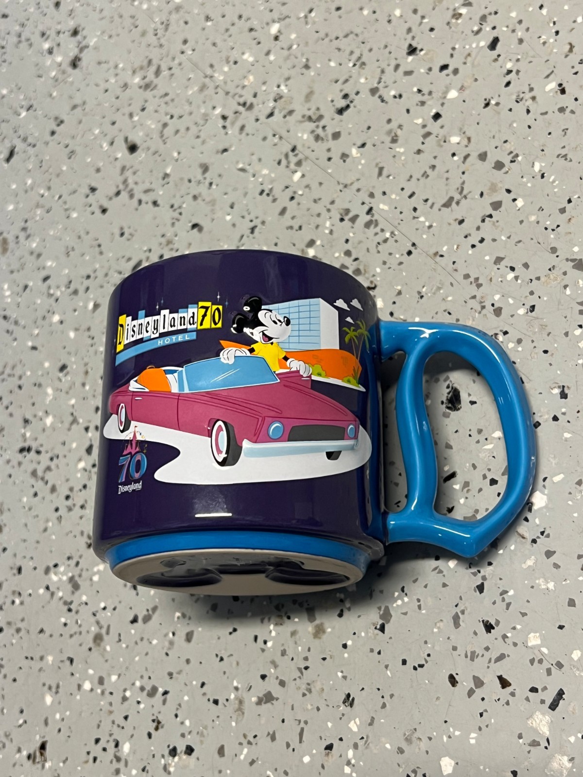 Disneyland Resort Disneyland 70 Hotel Mickey Mouse Big D Handle Mug - NEW Disneyland Resort Disneyland 70 Hotel Mickey Mouse Big D Handle Mug - NEW