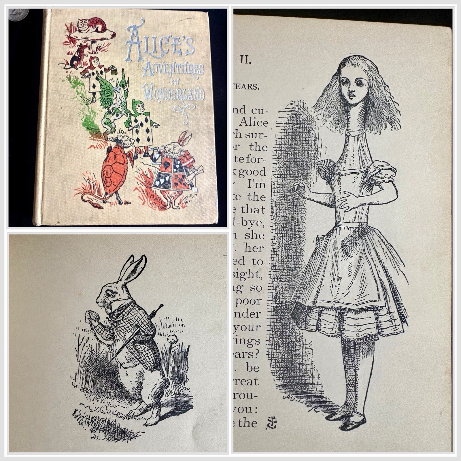 Vintage 1890\'s Alice\'s Adventures In Wonderland-Carroll,  Altemus Philadelphia