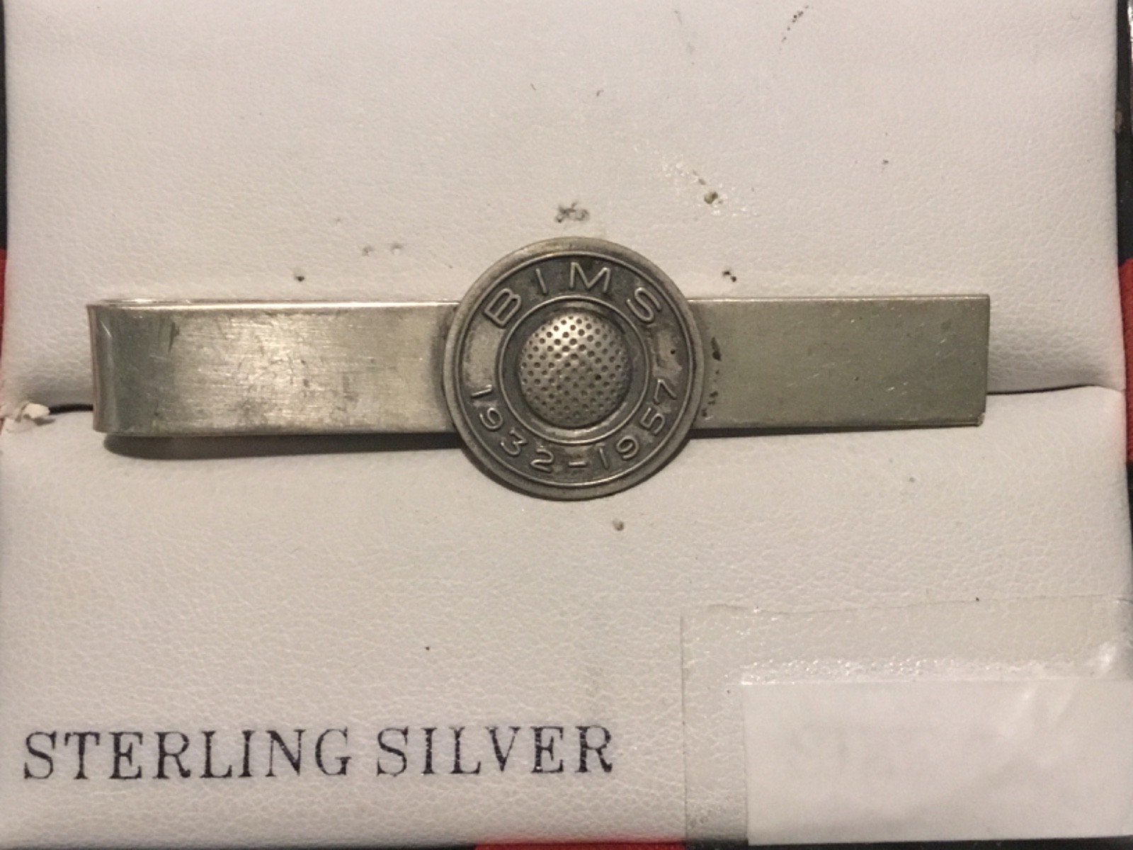 1932 -1957 Vintage US Golf Open NY BIMS sterling silver tie bar Clip Holder 1932 -1957 Vintage US Golf Open NY BIMS sterling silver tie bar Clip Holder