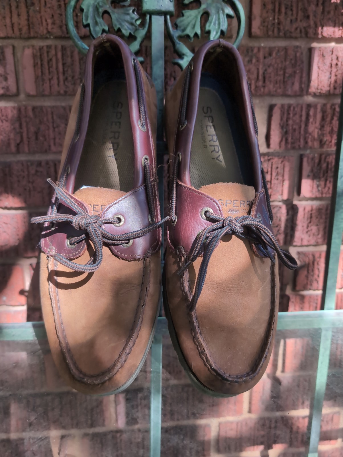 SPERRY TOP-SIDER LEEWARD TWO-TONE BROWN 2-EYE BOAT SHOES MEN\'S 10.5 | 0777896 SPERRY TOP-SIDER LEEWARD TWO-TONE BROWN 2-EYE BOAT SHOES MEN\'S 10.5 | 0777896