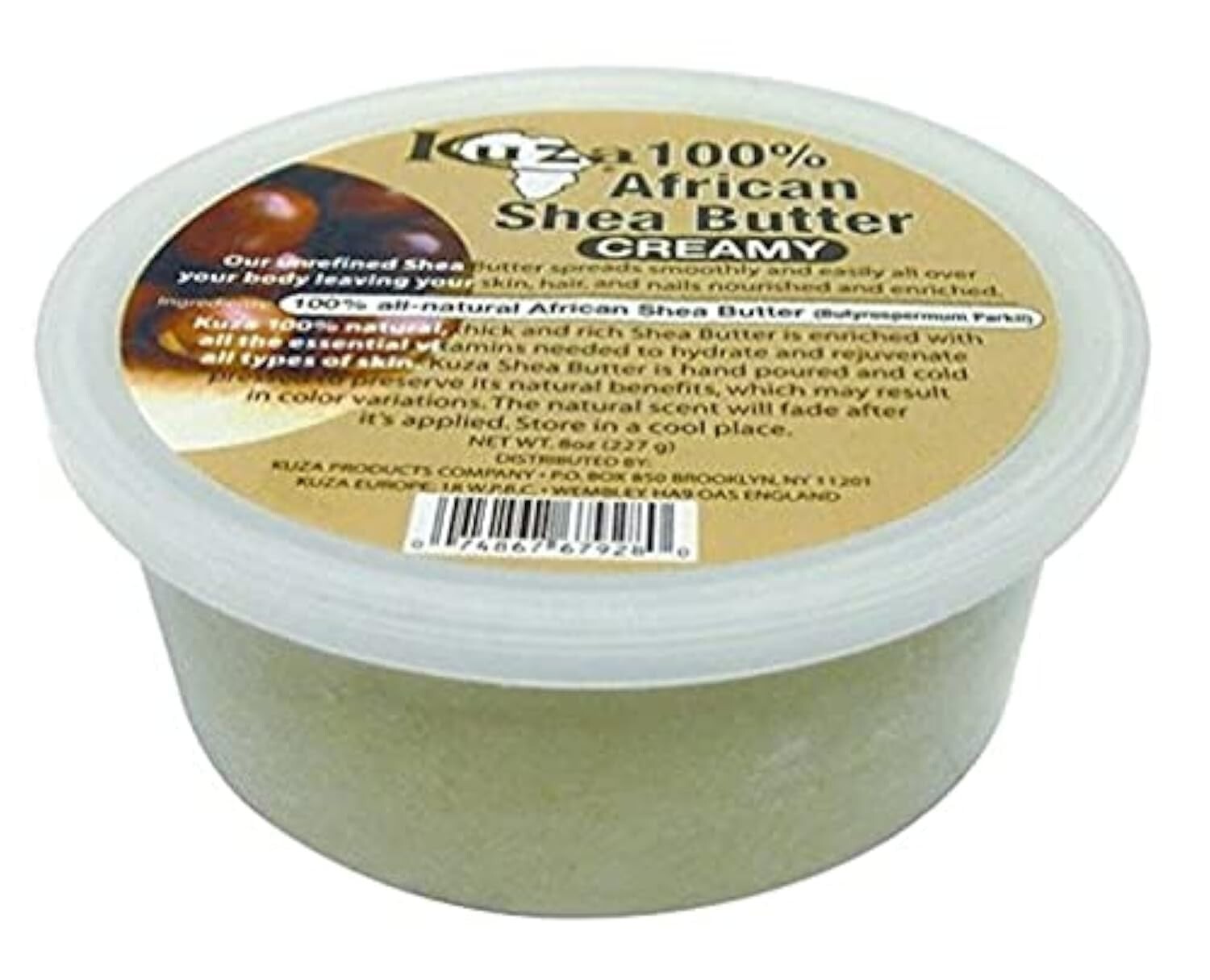 Kuza 100% Pure African Shea Butter White Creamy - 8 oz