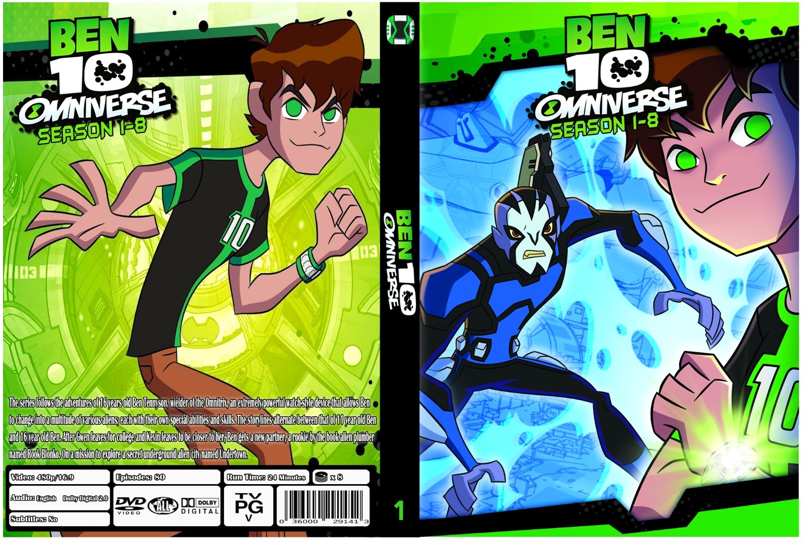 Ben 10 Omniverse Animated Series Season 1-8 Episodes 1-80 English Audio