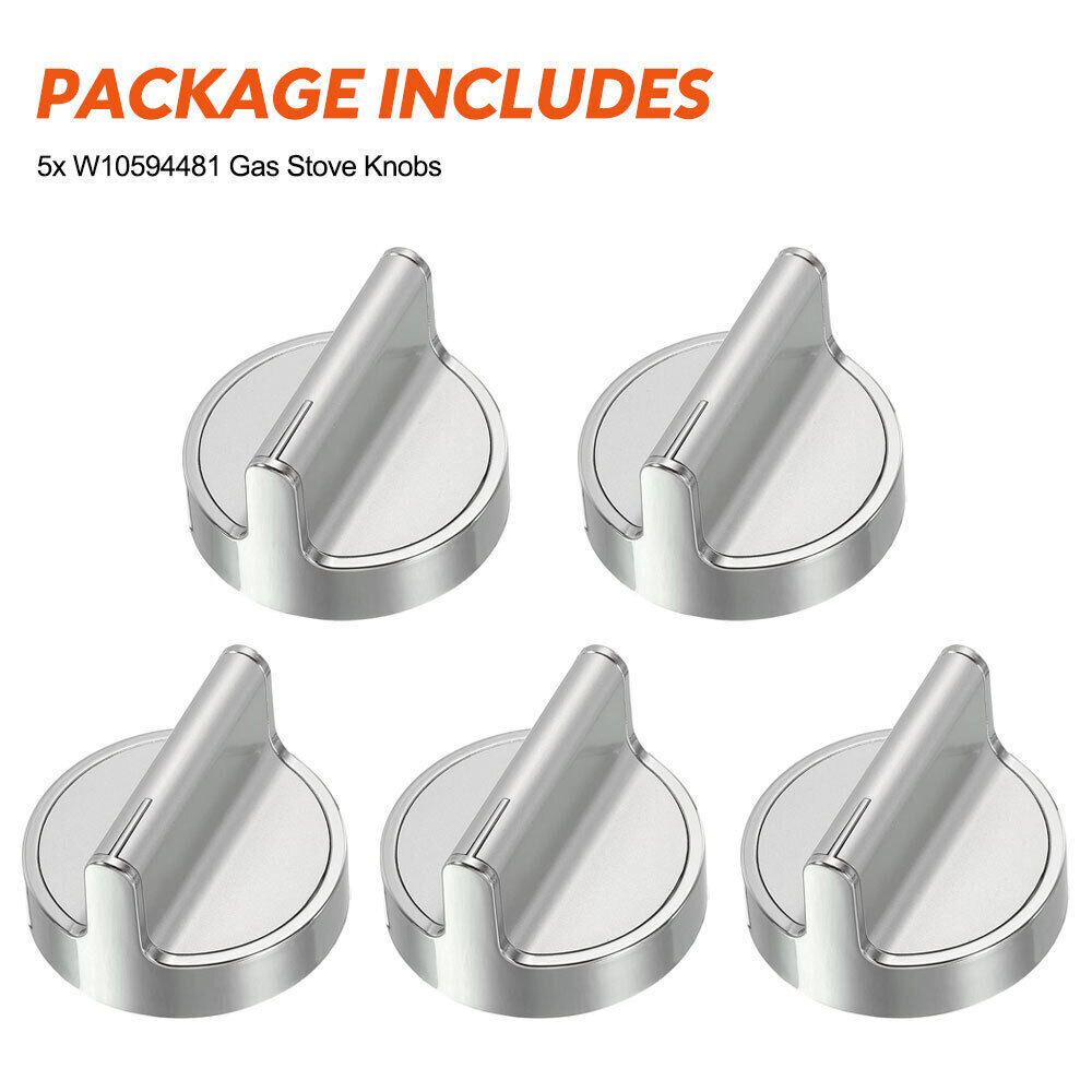 5X W10594481 Knobs Compatible with Whirlpool models starting with WCG97, 3281332